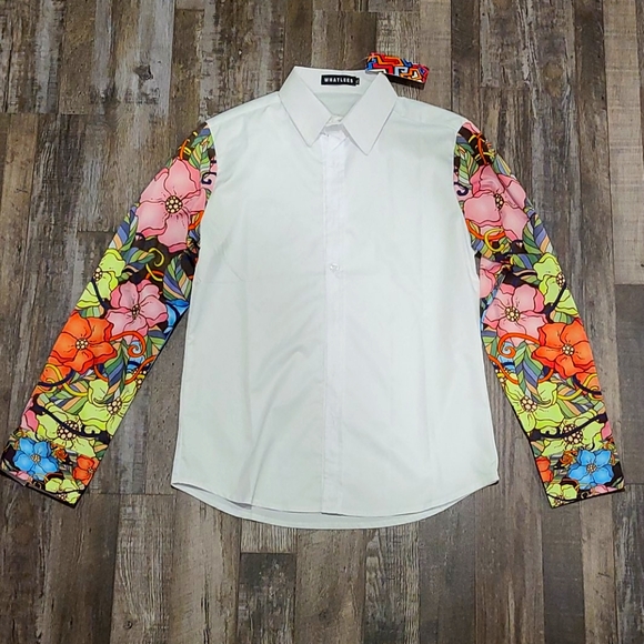 Ballin Dress shirt with sleeves that pop - Picture 2 of 3